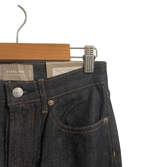Everlane The High- Rise Straight Jean DRKRNS Size 26 NWT - Picture 2 of 6